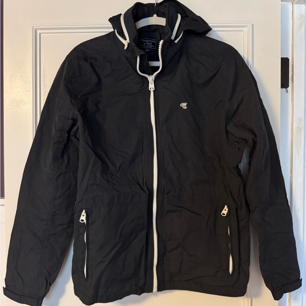 Abercrombie & Fitch Navy Windbreaker Size Medium